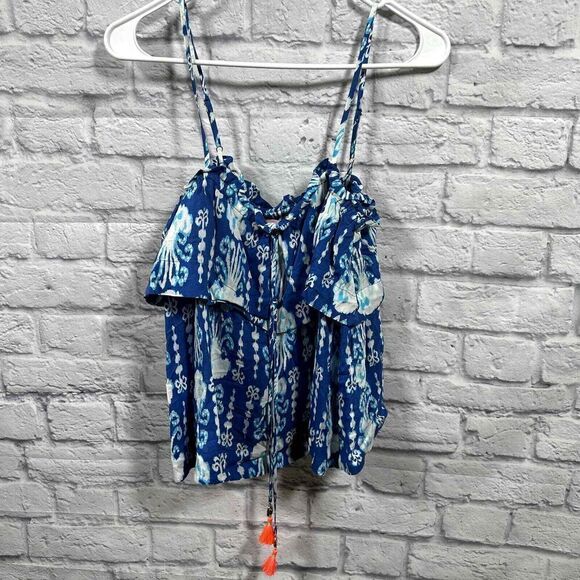 Lilly Pulitzer Tops - Lilly Pulitzer‎ Tank Top Womens Small New Mays Tassel Blue Jellyfish